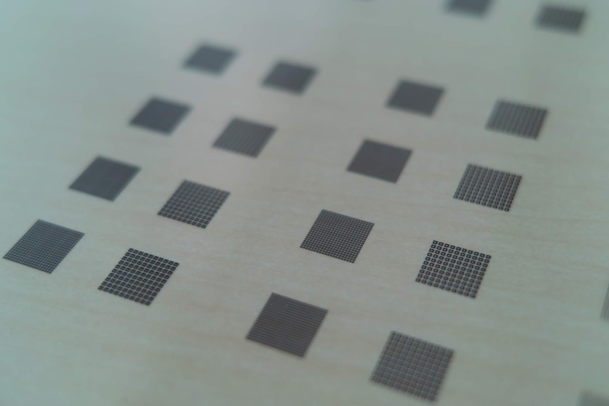 Tiny AR markers printed onto a sheet of printing-plate film