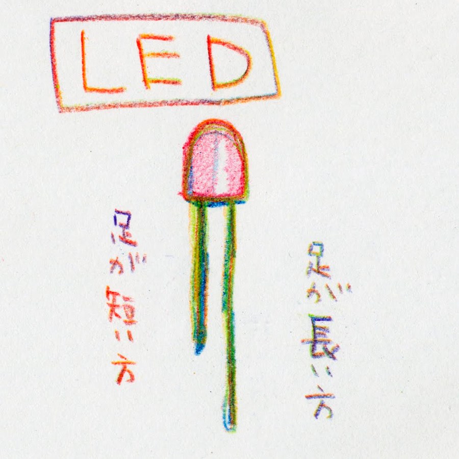 LEDの足の長さの図解